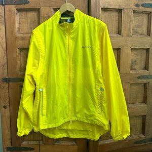 Canari bright yellow cycling windbreaker zip up  size XL